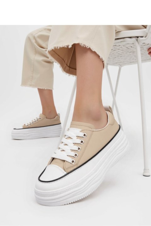 Damskie Sneakersy PLATFORMIA ? Khaki - Inello Damskie Sneakersy PLATFORMIA ? Khaki - Inello
