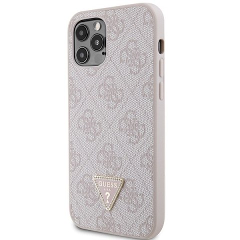 Guess nakładka do iPhone 12 / 12 Pro 6,1" GUHCP12MP4TDSCPP różowa HC PU Leather Metal Logo Strass Crossbody CG Mobile SAS Guess nakładka do iPhone 12 / 12 Pro 6,1" GUHCP12MP4TDSCPP różowa HC PU Leather Metal Logo Strass Crossbody CG Mobile SAS