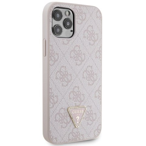 Guess nakładka do iPhone 12 / 12 Pro 6,1" GUHCP12MP4TDSCPP różowa HC PU Leather Metal Logo Strass Crossbody CG Mobile SAS Guess nakładka do iPhone 12 / 12 Pro 6,1" GUHCP12MP4TDSCPP różowa HC PU Leather Metal Logo Strass Crossbody CG Mobile SAS