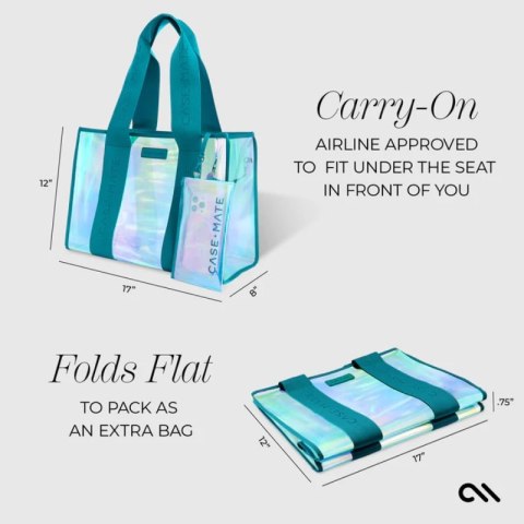 Case-Mate Large Travel Tote Bag - Wodoodporna torba na ramię z etui na telefon (Emerald Blue Soap Bubble) Case-Mate Case-Mate Large Travel Tote Bag - Wodoodporna torba na ramię z etui na telefon (Emerald Blue Soap Bubble) Case-Mate