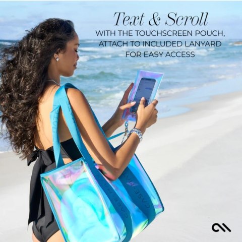 Case-Mate Large Travel Tote Bag - Wodoodporna torba na ramię z etui na telefon (Emerald Blue Soap Bubble) Case-Mate Case-Mate Large Travel Tote Bag - Wodoodporna torba na ramię z etui na telefon (Emerald Blue Soap Bubble) Case-Mate