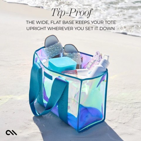 Case-Mate Large Travel Tote Bag - Wodoodporna torba na ramię z etui na telefon (Emerald Blue Soap Bubble) Case-Mate Case-Mate Large Travel Tote Bag - Wodoodporna torba na ramię z etui na telefon (Emerald Blue Soap Bubble) Case-Mate