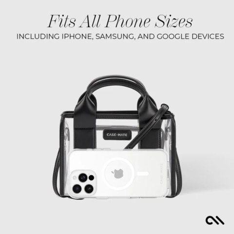 Case-Mate Micro Tote Bag - Wodoodporna torba na ramię (Midnight Black/Clear) Case-Mate Case-Mate Micro Tote Bag - Wodoodporna torba na ramię (Midnight Black/Clear) Case-Mate
