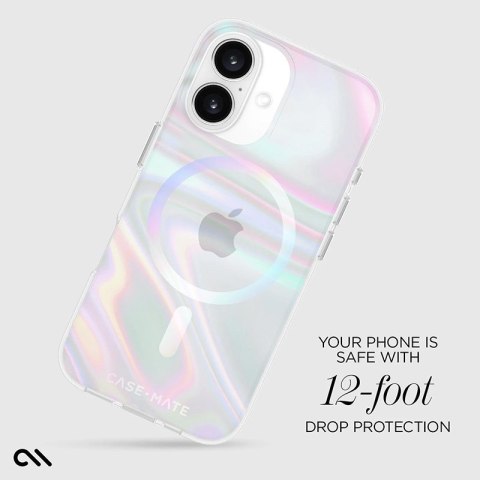Case-Mate Soap Bubble MagSafe - Etui iPhone 16 (Iridescent) Case-Mate Case-Mate Soap Bubble MagSafe - Etui iPhone 16 (Iridescent) Case-Mate