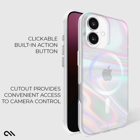 Case-Mate Soap Bubble MagSafe - Etui iPhone 16 (Iridescent) Case-Mate Case-Mate Soap Bubble MagSafe - Etui iPhone 16 (Iridescent) Case-Mate