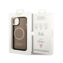 Guess Gold Outline Translucent MagSafe - Etui iPhone 14 (czarny) Guess
