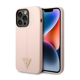 Guess Silicone Triangle Logo - Etui iPhone 14 Pro (różowy) Guess