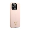Guess Silicone Triangle Logo - Etui iPhone 14 Pro (różowy) Guess