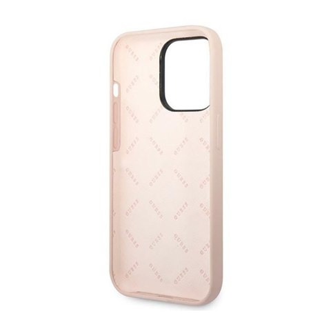 Guess Silicone Triangle Logo - Etui iPhone 14 Pro (różowy) Guess Guess Silicone Triangle Logo - Etui iPhone 14 Pro (różowy) Guess