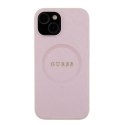 Guess nakładka do iPhone 15 6,1" GUHMP15SPSAHMCP różowa hardcase Saffiano MagSafe CG Mobile SAS