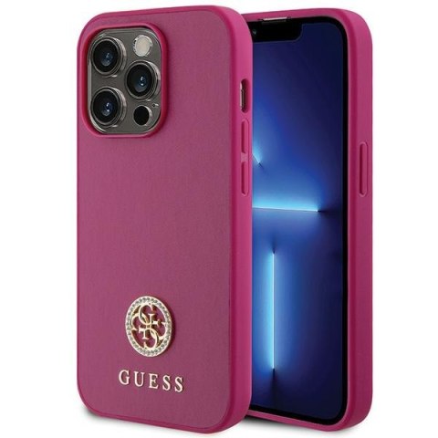 Guess nakładka do iPhone 15 Pro Max 6,7" GUHCP15XPS4DGPP różowa HC PU 4G Metal Logo Strass CG Mobile SAS Guess nakładka do iPhone 15 Pro Max 6,7" GUHCP15XPS4DGPP różowa HC PU 4G Metal Logo Strass CG Mobile SAS