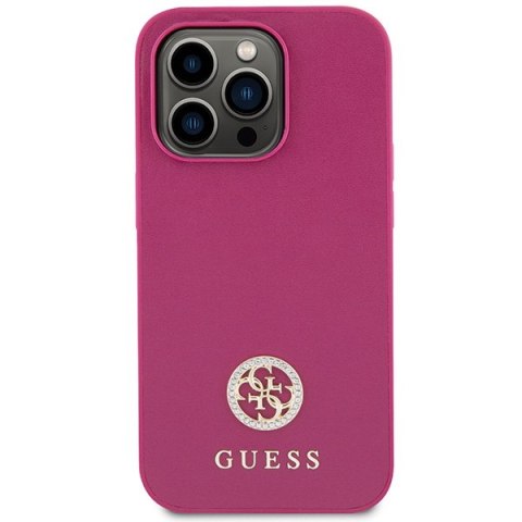 Guess nakładka do iPhone 15 Pro Max 6,7" GUHCP15XPS4DGPP różowa HC PU 4G Metal Logo Strass CG Mobile SAS Guess nakładka do iPhone 15 Pro Max 6,7" GUHCP15XPS4DGPP różowa HC PU 4G Metal Logo Strass CG Mobile SAS
