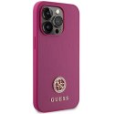 Guess nakładka do iPhone 15 Pro Max 6,7" GUHCP15XPS4DGPP różowa HC PU 4G Metal Logo Strass CG Mobile SAS