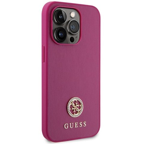 Guess nakładka do iPhone 15 Pro Max 6,7" GUHCP15XPS4DGPP różowa HC PU 4G Metal Logo Strass CG Mobile SAS Guess nakładka do iPhone 15 Pro Max 6,7" GUHCP15XPS4DGPP różowa HC PU 4G Metal Logo Strass CG Mobile SAS