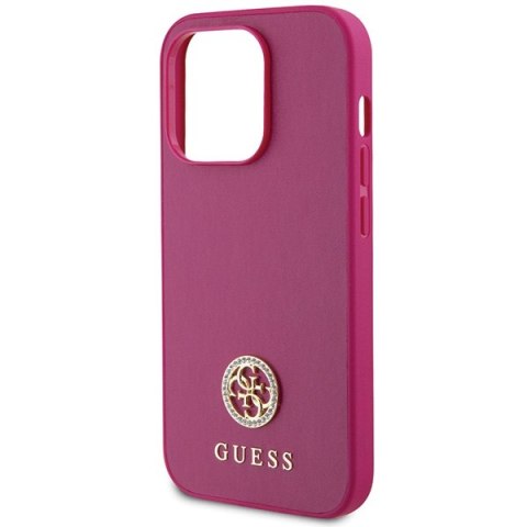 Guess nakładka do iPhone 15 Pro Max 6,7" GUHCP15XPS4DGPP różowa HC PU 4G Metal Logo Strass CG Mobile SAS Guess nakładka do iPhone 15 Pro Max 6,7" GUHCP15XPS4DGPP różowa HC PU 4G Metal Logo Strass CG Mobile SAS
