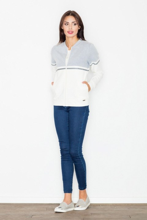 Bluza Damska Model M512 Ecru/Grey - Figl Bluza Damska Model M512 Ecru/Grey - Figl