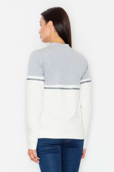 Bluza Damska Model M512 Ecru/Grey - Figl Bluza Damska Model M512 Ecru/Grey - Figl