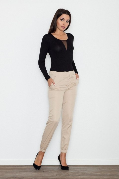 Spodnie Damskie Model M556 Beige - Figl Spodnie Damskie Model M556 Beige - Figl