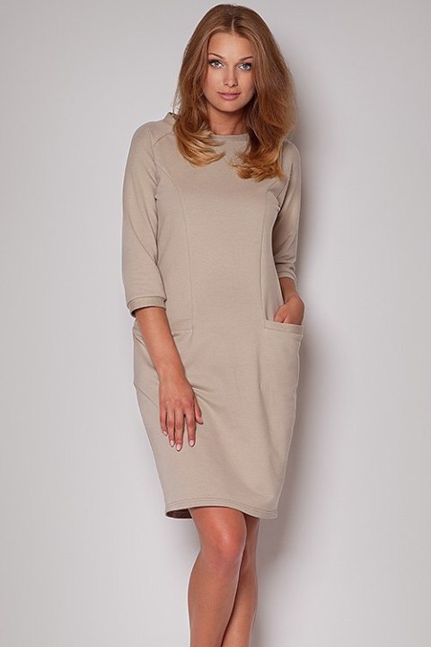 Sukienka Model 205 Beige - Figl Sukienka Model 205 Beige - Figl