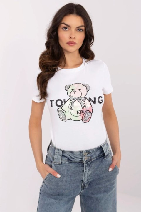Tshirt Damski Model NM-TS-JX-09328.65P White/Pink - NM Tshirt Damski Model NM-TS-JX-09328.65P White/Pink - NM