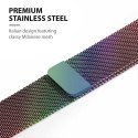Crong Milano Steel - Pasek ze stali nierdzewnej do Apple Watch 38/40/41/42 mm (opalizujący) Crong