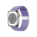 Crong Wave Band - Pleciony pasek do Apple Watch 38/40/41/42 mm (fioletowy) Crong