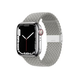Crong Wave Band - Pleciony pasek do Apple Watch 44/45/46/49 mm (jasny szary) Crong