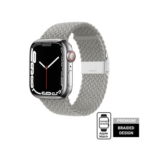 Crong Wave Band - Pleciony pasek do Apple Watch 44/45/46/49 mm (jasny szary) Crong Crong Wave Band - Pleciony pasek do Apple Watch 44/45/46/49 mm (jasny szary) Crong
