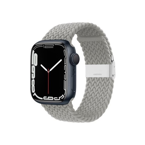 Crong Wave Band - Pleciony pasek do Apple Watch 44/45/46/49 mm (jasny szary) Crong Crong Wave Band - Pleciony pasek do Apple Watch 44/45/46/49 mm (jasny szary) Crong