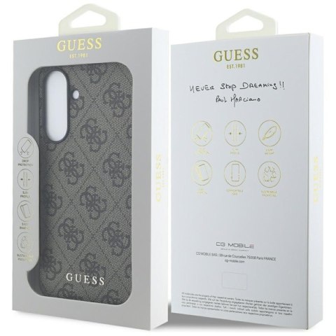 Guess 4G Metal Gold Logo - Etui do Samsung Galaxy A56 5G (brązowy) Guess Guess 4G Metal Gold Logo - Etui do Samsung Galaxy A56 5G (brązowy) Guess