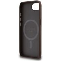 Guess 4G Ring Triangle Logo MagSafe - Etui do iPhone 16e (brązowy) Guess