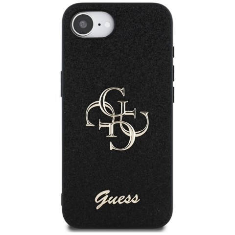 Guess Fixed Glitter Big 4G - Etui do iPhone 16e (czarny) Guess Guess Fixed Glitter Big 4G - Etui do iPhone 16e (czarny) Guess