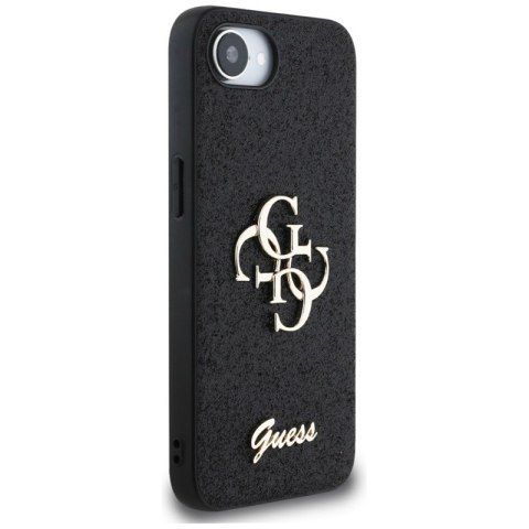 Guess Fixed Glitter Big 4G - Etui do iPhone 16e (czarny) Guess Guess Fixed Glitter Big 4G - Etui do iPhone 16e (czarny) Guess