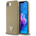 Guess Grained Triangle MagSafe - Etui do iPhone 16e (brązowy) Guess