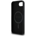 Guess Silicone Script Metal Logo MagSafe - Etui do iPhone 16e (czarny) Guess
