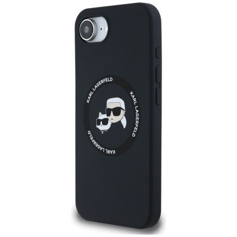 Karl Lagerfeld Silicone Karl & Choupette Heads MagSafe - Etui do iPhone 16e (czarny) Karl Lagerfeld Karl Lagerfeld Silicone Karl & Choupette Heads MagSafe - Etui do iPhone 16e (czarny) Karl Lagerfeld