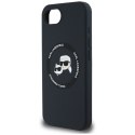 Karl Lagerfeld Silicone Karl & Choupette Heads MagSafe - Etui do iPhone 16e (czarny) Karl Lagerfeld