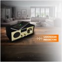 LTC przenośne radio BRDA, Bluetooth, FM, USB, 2200mAh, 10W ładowanie indukcyjne, czarno-złote Lamex Andrzej Leszek Sp.K.
