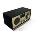 LTC przenośne radio BRDA, Bluetooth, FM, USB, 2200mAh, 10W ładowanie indukcyjne, czarno-złote Lamex Andrzej Leszek Sp.K.