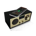LTC przenośne radio BRDA, Bluetooth, FM, USB, 2200mAh, 10W ładowanie indukcyjne, czarno-złote Lamex Andrzej Leszek Sp.K.