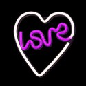 Neon LED LOVE W SERCU fiolet biały NNE02 Neolia TelForceOne S.A.