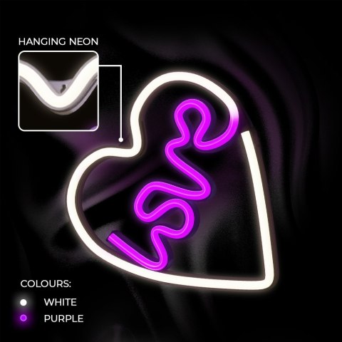 Neon LED LOVE W SERCU fiolet biały NNE02 Neolia TelForceOne S.A. Neon LED LOVE W SERCU fiolet biały NNE02 Neolia TelForceOne S.A.