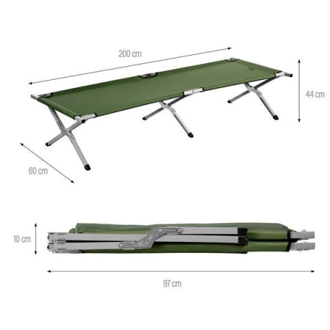 NC2756 ŁÓŻKO POLOWE SKŁADANE ZIELONE 200 CM NILS CAMP NILS CAMP NC2756 ŁÓŻKO POLOWE SKŁADANE ZIELONE 200 CM NILS CAMP NILS CAMP