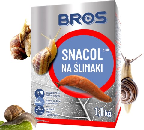 BROS - Snacol 3GB zwalcza ślimaki 1kg (karton) BROS BROS - Snacol 3GB zwalcza ślimaki 1kg (karton) BROS