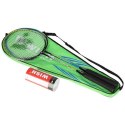 STEELTEC 216K ZESTAW RAKIET DO BADMINTONA ZIELONY+NIEBIESKI + LOTKI 3 SZT WISH WISH