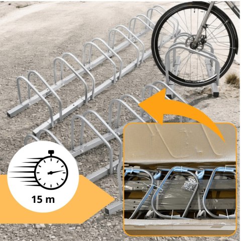 Stojak na 12 rowerów ocynkowany ścienny podłogowy odporny na korozję ip44 E-hurtownia Stojak na 12 rowerów ocynkowany ścienny podłogowy odporny na korozję ip44 E-hurtownia