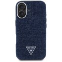 Guess Nakładka HC MagSafe FW Denim Triangle Logo do iPhone 16 Niebieska CG Mobile SAS