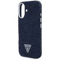 Guess Nakładka HC MagSafe FW Denim Triangle Logo do iPhone 16 Niebieska CG Mobile SAS