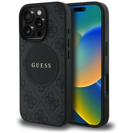 Guess Nakładka HC MagSafe PU 4G Circle with Classic Logo do iPhone 16 Pro Max Czarna CG Mobile SAS