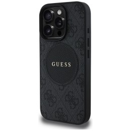 Guess Nakładka HC MagSafe PU 4G Circle with Classic Logo do iPhone 16 Pro Max Czarna CG Mobile SAS